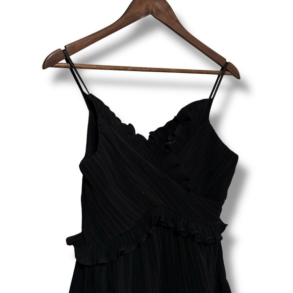 Ciebon Women's Saindhava Ruffle Pleated Mini Dress Black Size S 15.5x33 *Flaw - Picture 4 of 8